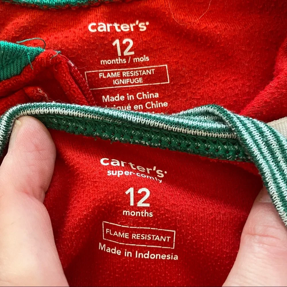 Two Carter’s Holiday/Winter Sleepers - Picture 5 of 5